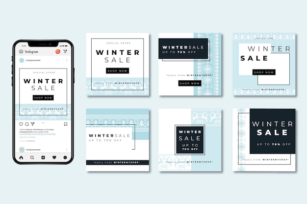 Venta de invierno instagram post collection