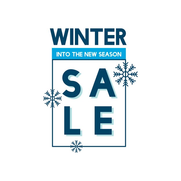 Venta de invierno en el nuevo vector de temporada.