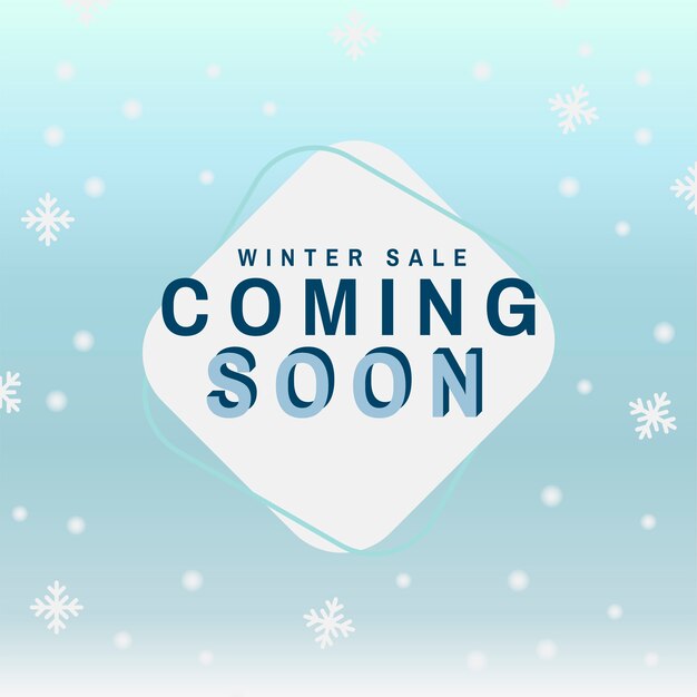 Venta de invierno próximamente vector