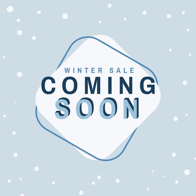 Venta de invierno próximamente vector