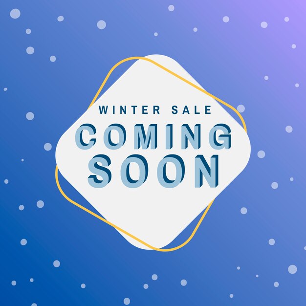 Venta de invierno próximamente vector