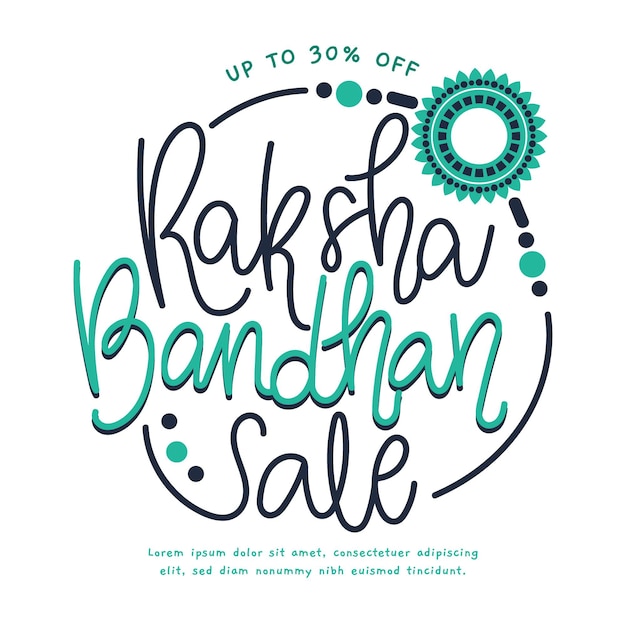 Vector gratuito venta de letras raksha bandhan