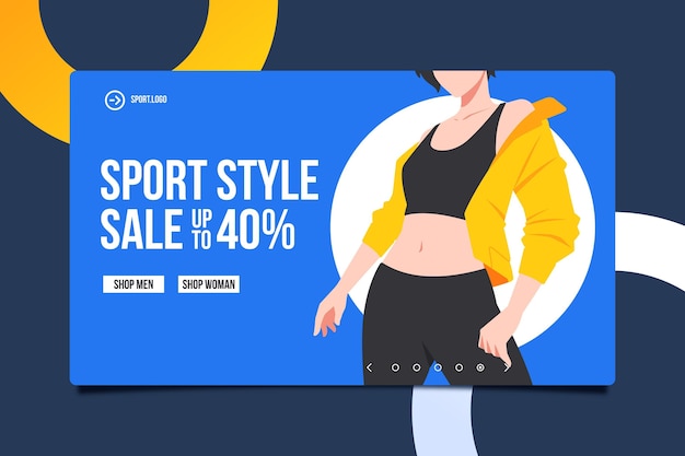 Vector gratuito venta de moda - página de inicio