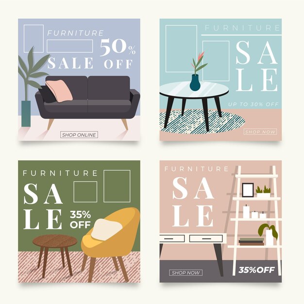 Venta de muebles colección de publicaciones de instagram