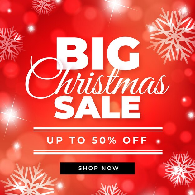 Venta de Navidad borrosa