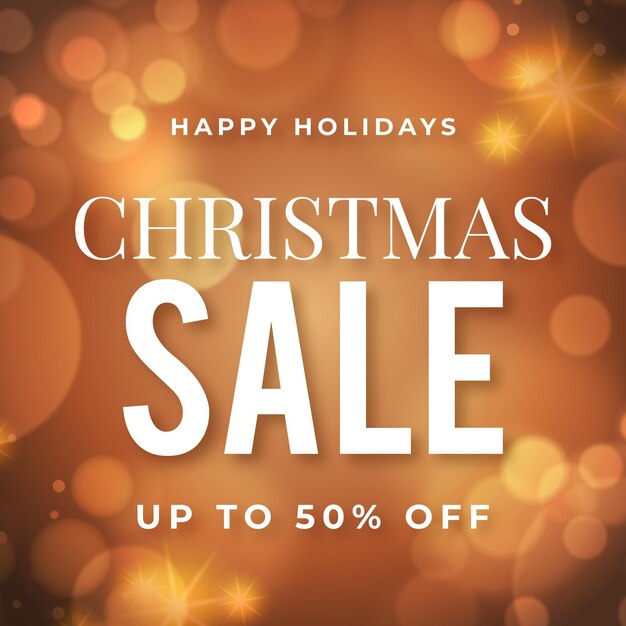 Venta de Navidad borrosa