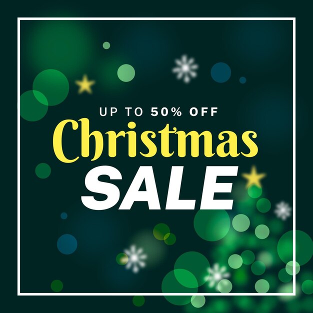 Venta de Navidad borrosa