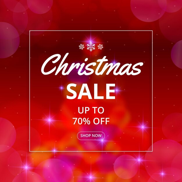 Venta de Navidad borrosa