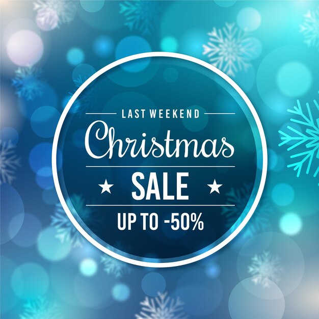 Venta de Navidad borrosa
