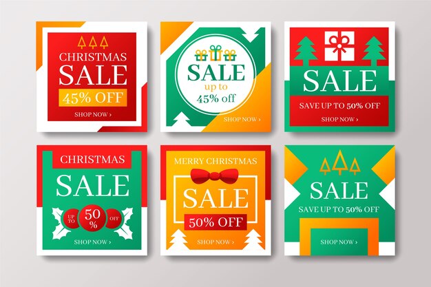 Venta de Navidad en la colección de publicaciones de Instagram