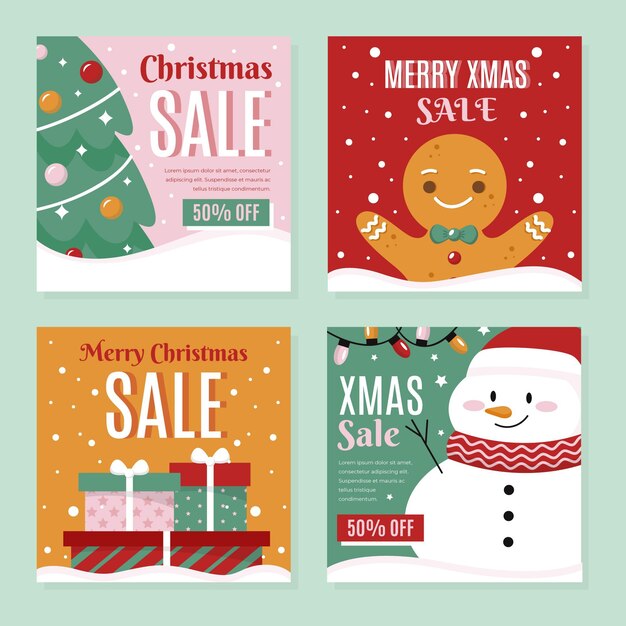 Venta de Navidad en la colección de publicaciones de Instagram