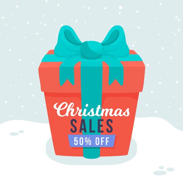 Venta de navidad dibujada a mano