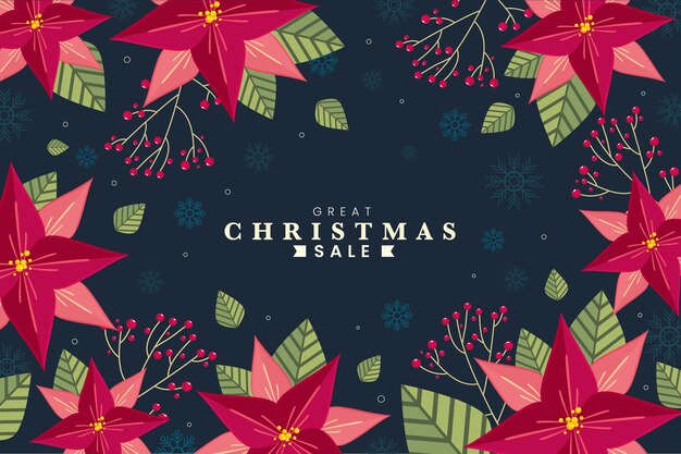 Venta de navidad de diseño plano
