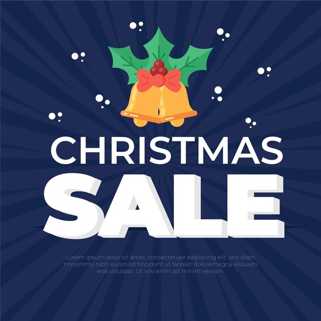 Venta de navidad de diseño plano
