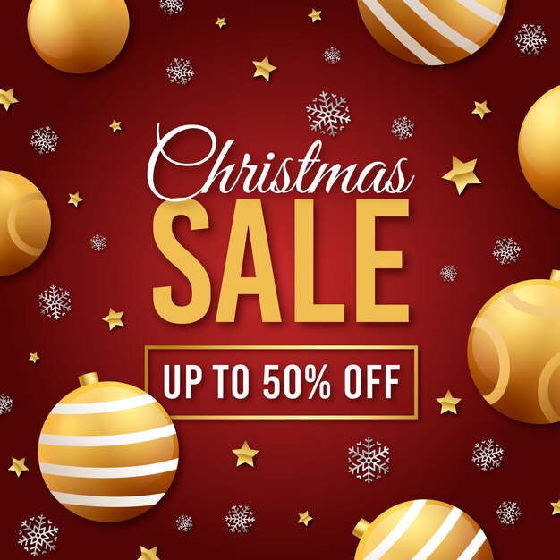Venta de navidad dorada