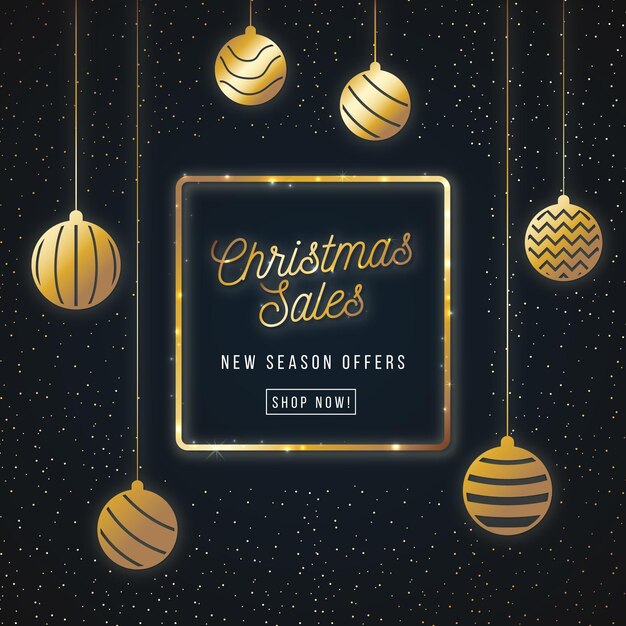 Venta de navidad dorada