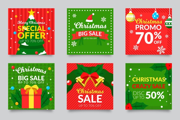 Venta de navidad instagram post set
