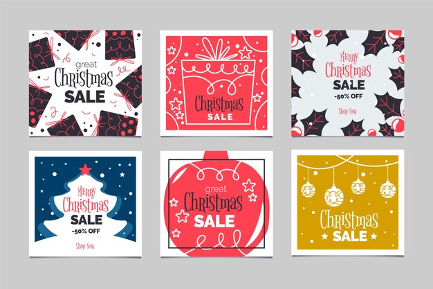 Venta de navidad instagram post set