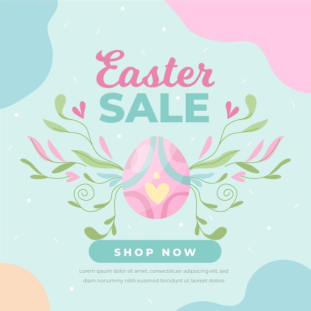 Vector gratuito venta de pascua