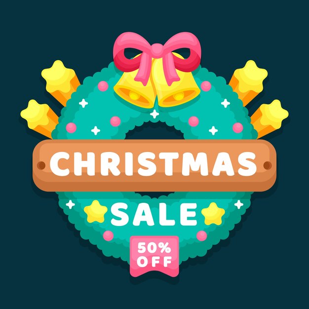 Venta plana de navidad con descuento