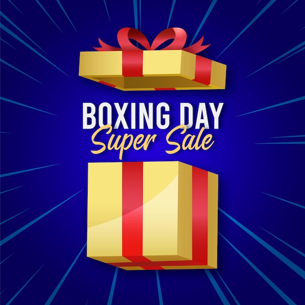 Venta realista del día del boxeo