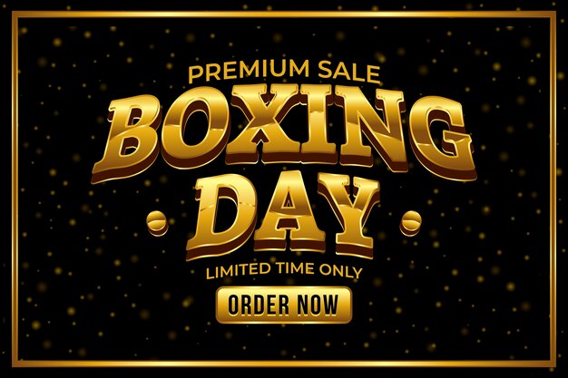 Venta realista del día del boxeo