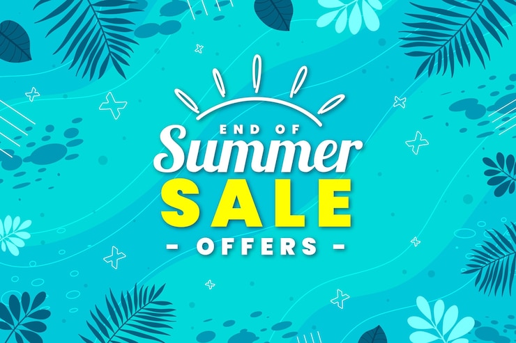 Vector gratuito venta de verano de fin de temporada