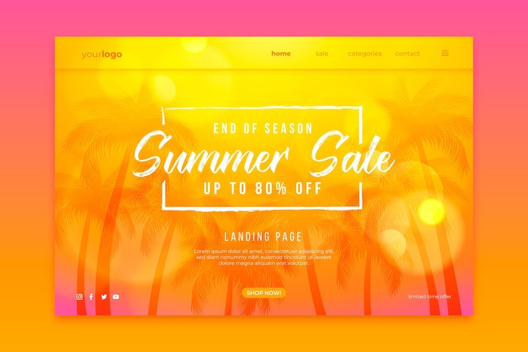 Vector gratuito venta de verano de fin de temporada