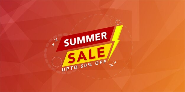 Vector gratuito venta de verano fondo rojo naranja banner profesional diseño multipropósito vector libre