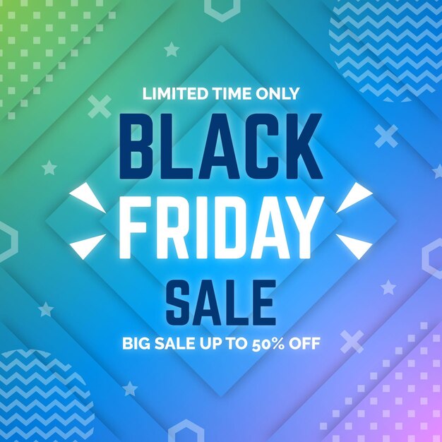 Venta de viernes negro degradado con oferta
