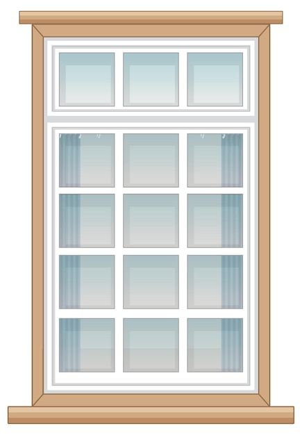 Vector gratuito una ventana para el edificio de apartamentos o la fachada de la casa.