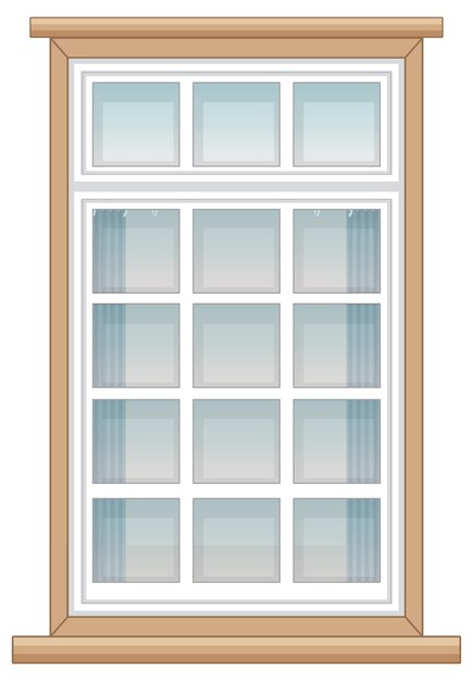 Una ventana para el edificio de apartamentos o la fachada de la casa.