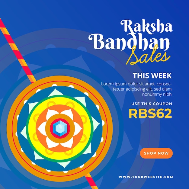 Vector gratuito ventas planas de raksha bandhan