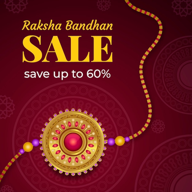 Vector gratuito ventas planas de raksha bandhan