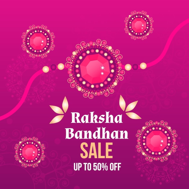 Vector gratuito ventas planas de raksha bandhan