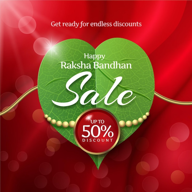 Vector gratuito ventas realistas de raksha bandhan