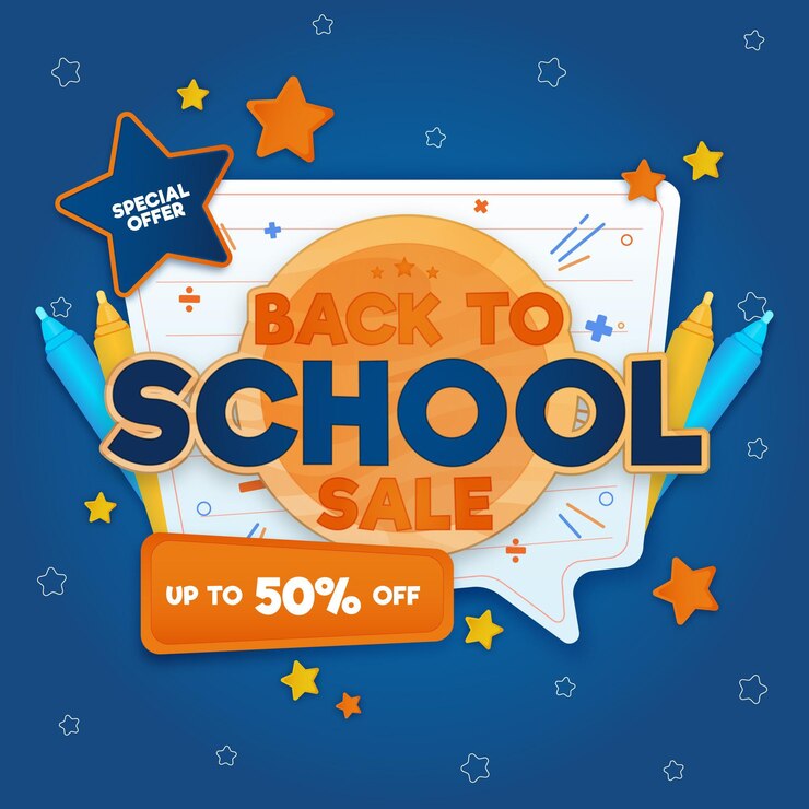 Vector gratuito ventas de regreso a la escuela