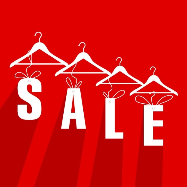 Ventas sobre un fondo rojo