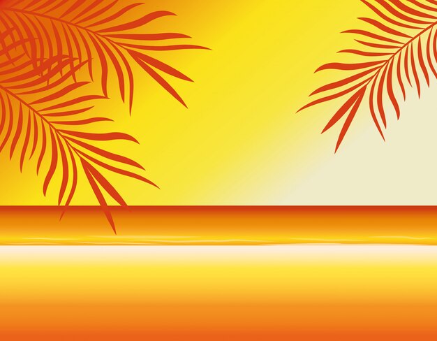 Verano y playa desenfoque de fondo
