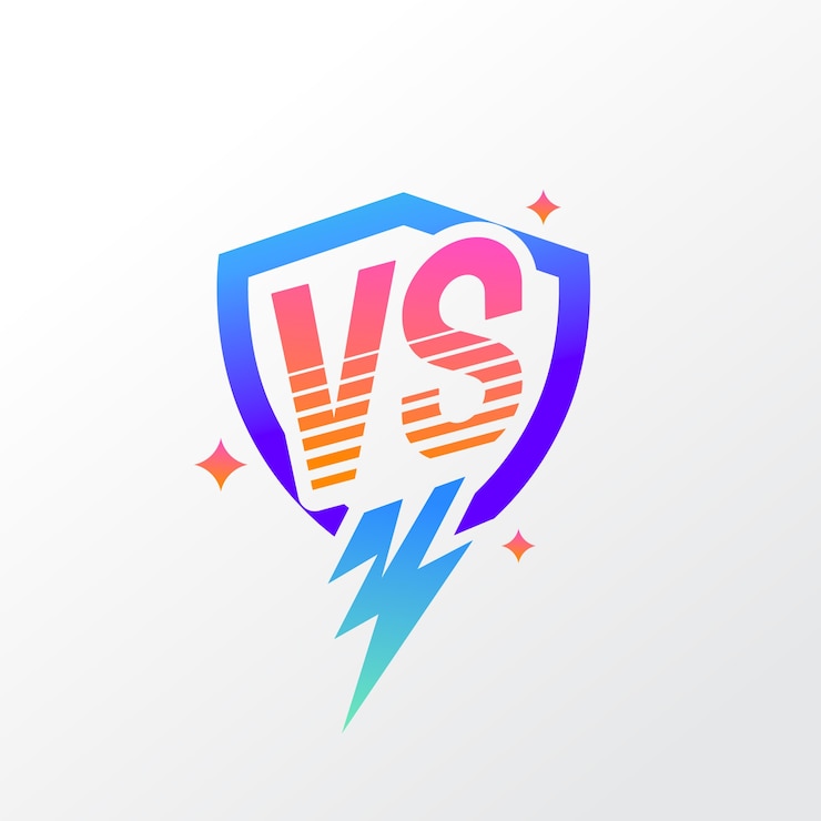 Vector gratuito versus diseño de plantilla de logotipo