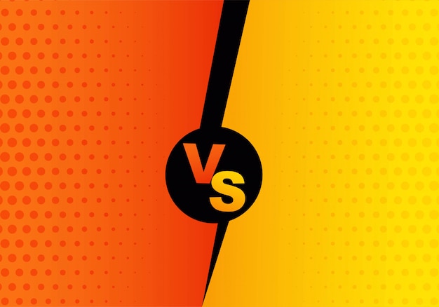 Vector gratuito versus fondo de pantalla naranja y amarillo