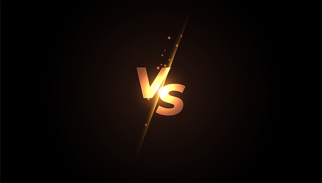 Versus vs banner de pantalla para batalla o comparación