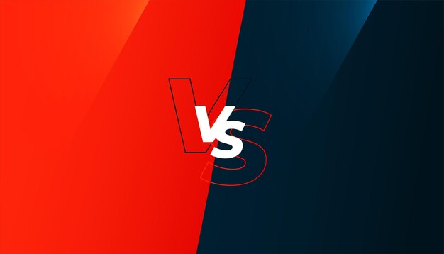 versus vs banner de pantalla para el choque de lucha de equipos