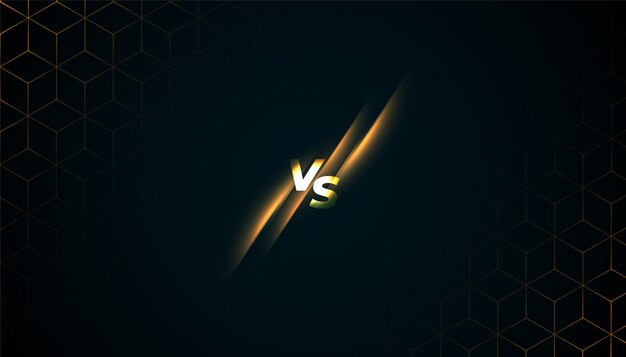 Versus vs batter screen game sports background