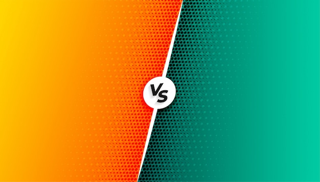 Vector gratuito versus vs fondo de pantalla en estilo cómico