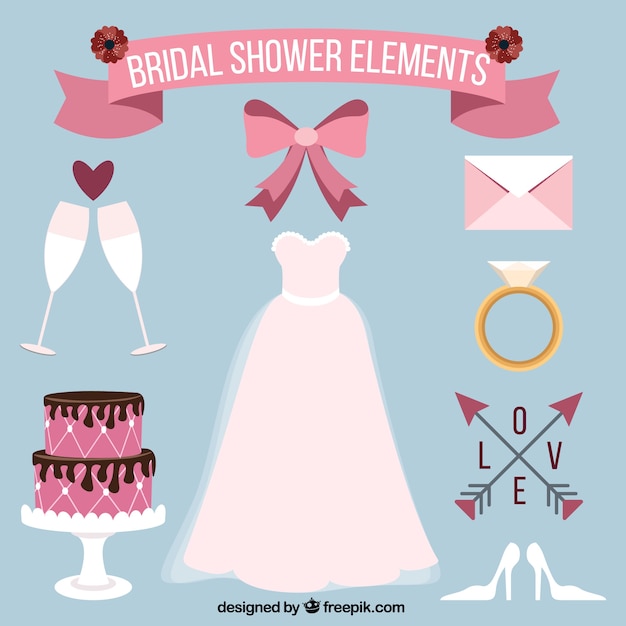 Vestido de novia con elementos