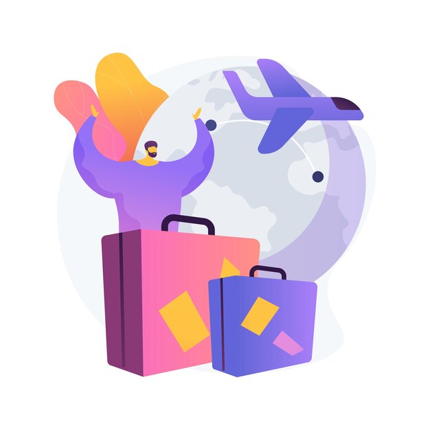 Viajando por el mundo ilustración del concepto abstracto