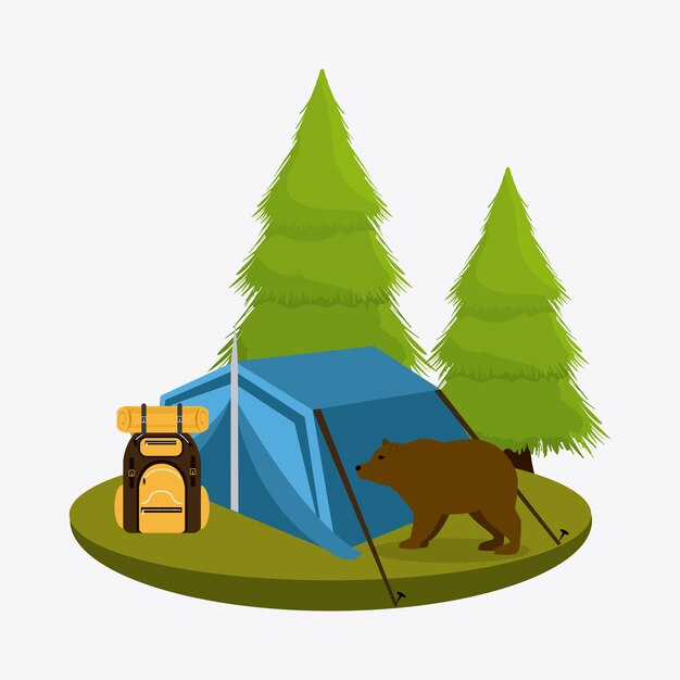 Viajes de campamento y vacaciones.