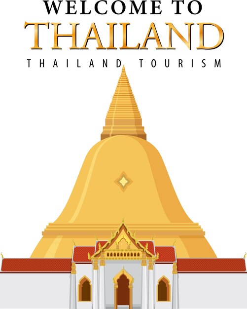 Viajes Tailandia atracción y paisaje templo icono