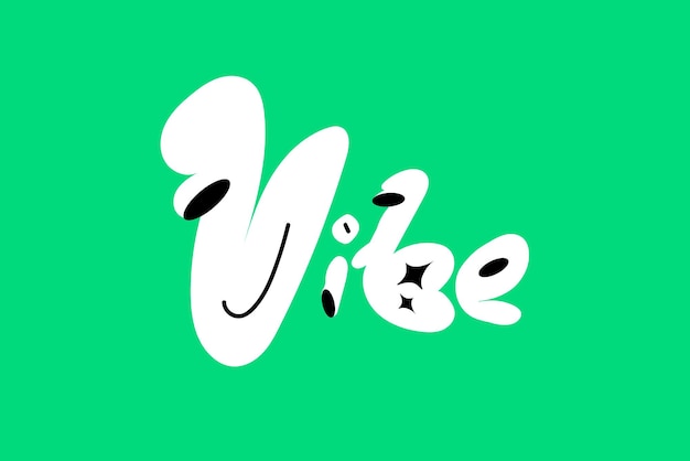 Vibe bold doodle tipografía vector palabra